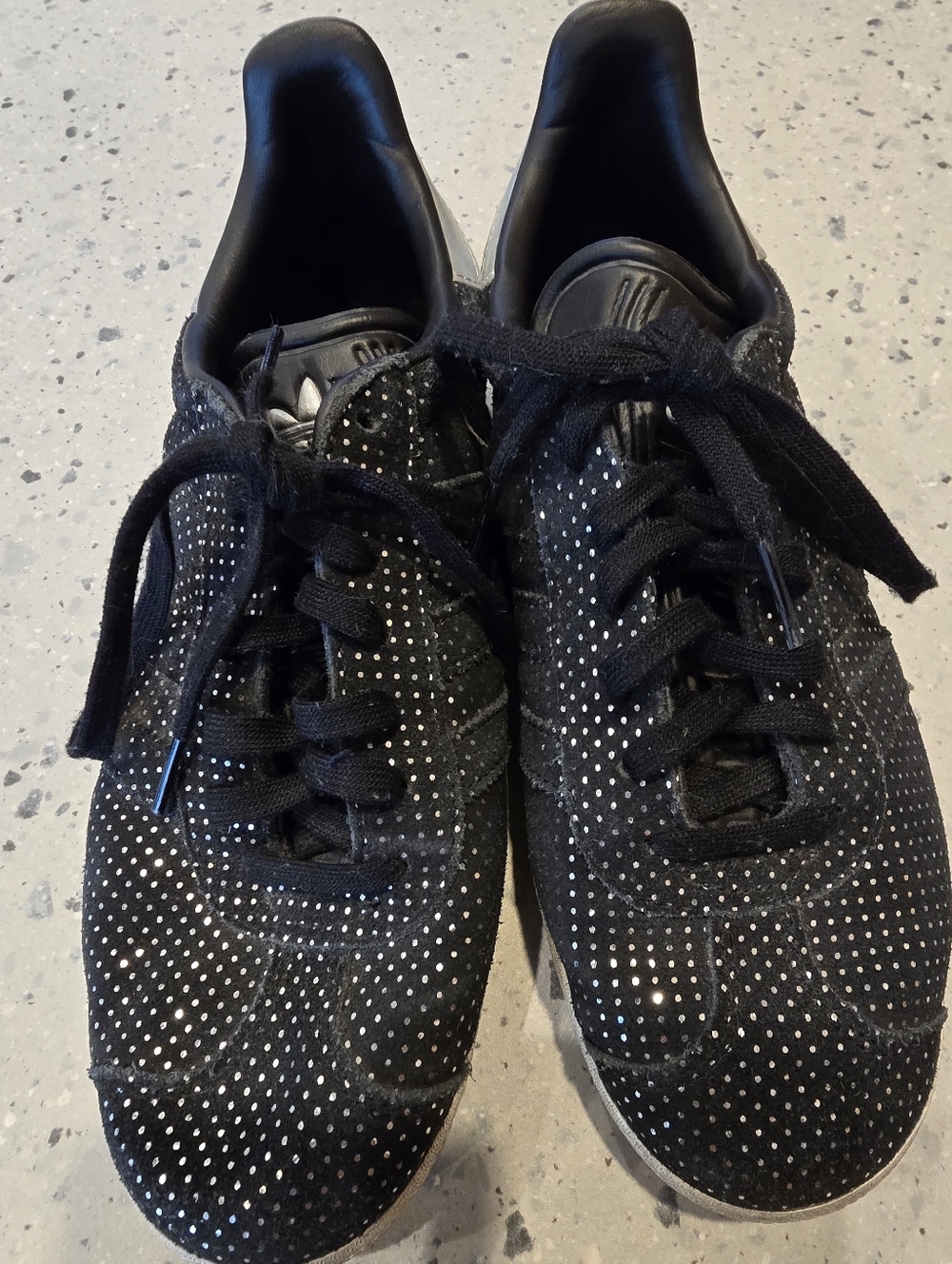 Adidas Gazelle Black Studded Sneakers Women’s Size 8 Casual Street Style - Picture 3 of 8